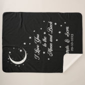 Deken met eigen naam en datum als huwelijkscadeau, (Voorkant (horizontaal))