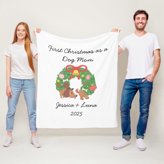 Deken met eigen naam, leuk en grappig Kerst (In situ)