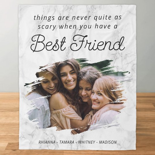 Deken met foto van beste vriendin BFF