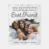 Deken met foto van beste vriendin BFF (Voorkant)