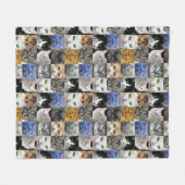 Deken met kattengezichten collage (Voorkant (Horizontaal))