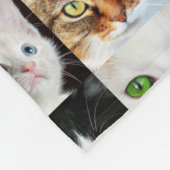 Deken met kattengezichten collage (Hoek)