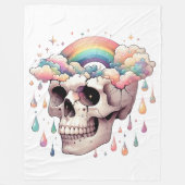 Deken met regenboogdroom fleece (Voorkant)