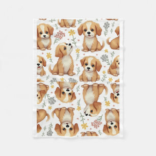 Deken met schattig hondenpatroon