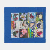 deken met vogels en bloemen (Voorkant (Horizontaal))