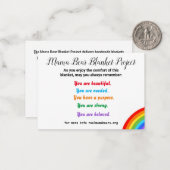 Deken project platte kaarten notitiekaartje (Voorkant / Achterkant in situ)