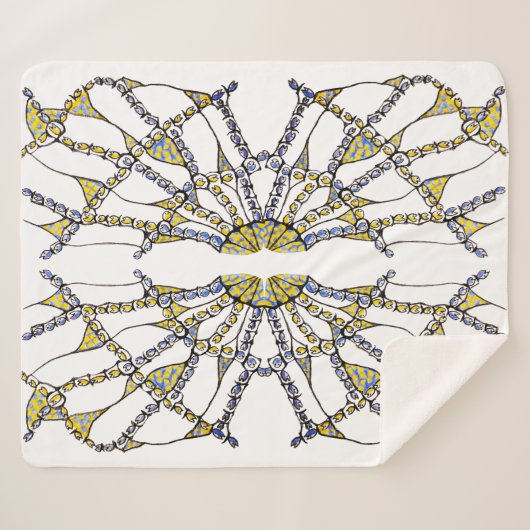 Deken - Sherpa (Doodle - Handgetrokken) (Voorkant (horizontaal))