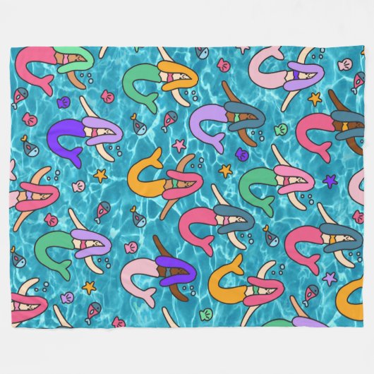 deken van de mermaïde vrienden (Voorkant (Horizontaal))