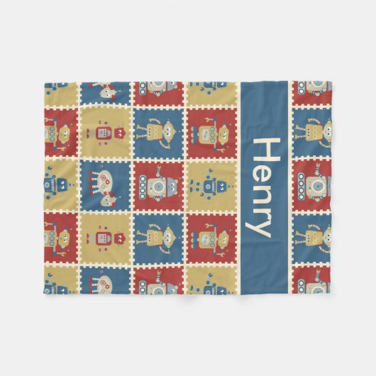 Deken van de Robot van Henry de Gepersonaliseerde (Voorkant (Horizontaal))
