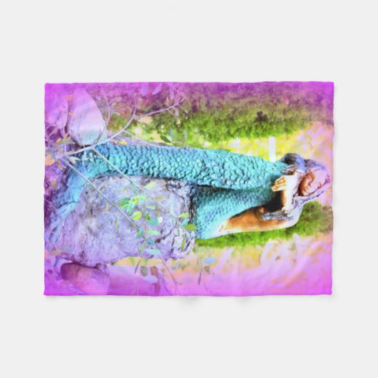 deken van de zeemeerminnende fleece (Voorkant (Horizontaal))