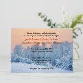 Deken van White Winter Wonderland Wedding Kaart (Staand voorkant)