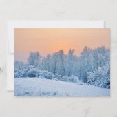 Deken van White Winter Wonderland Wedding Kaart (Achterkant)