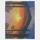 Deken - "Zonsondergang over Besneeuwd Bos" (Voorkant)
