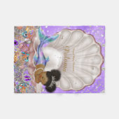 dekens, baby shower, meisje, prinses, fleece deken (Voorkant (Horizontaal))