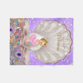 dekens, baby shower, meisje, prinses, fleece deken (Voorkant (Horizontaal))