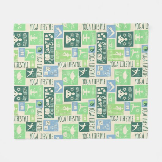 dekens van de yoga Pattern-vlooien (Voorkant (Horizontaal))