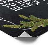 dekens voor kerstwinterbruiloft poster (Hoek)