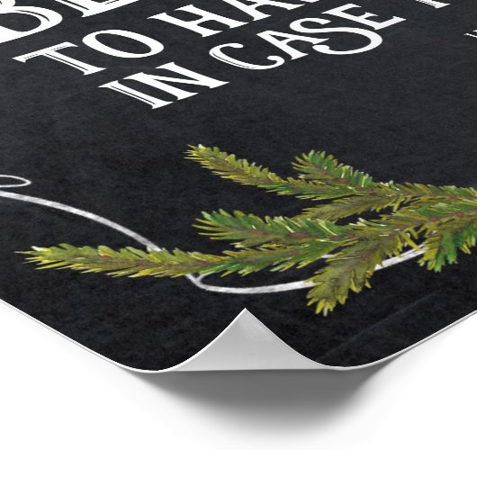 dekens voor kerstwinterbruiloft poster (Hoek)