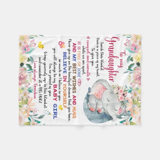 Dekens voor meisjes, naar mijn kleindochter (Voorkant (Horizontaal))