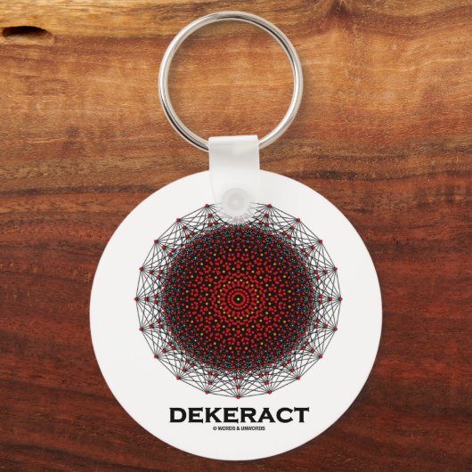 Dekerat (10-dimensionale hyperkubus) sleutelhanger (Voorkant)