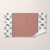 Dekhanddoek ingesteld met Natuur Print, koper Bad Handdoek (Handdoek)