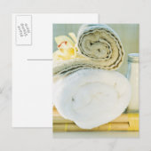 Dekhanddoeken en tropische bloemen briefkaart (Voorkant / Achterkant)