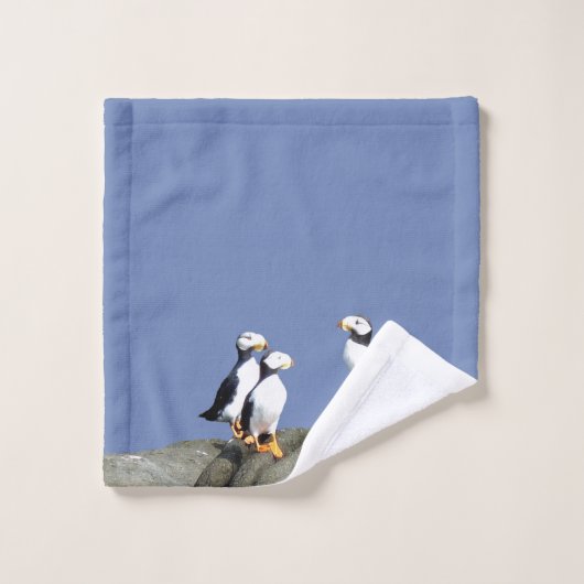 Dekhanddoekset met puffins bad handdoek (Wasdoekje)