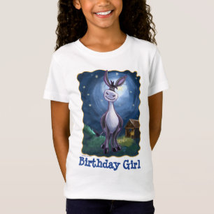 Dekhoofden en spijkers Donkey Birthday Girl T-shir T-shirt
