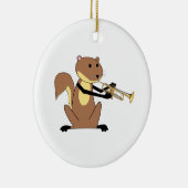 Dekhoorn De Trumpet afspelen Keramisch Ornament (Rechts)