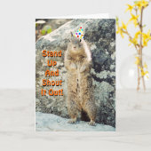 Dekhoorn-dooderdagkaart opstaan kaart (Gele Bloem)