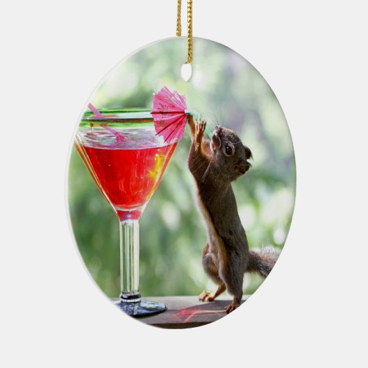 Dekhoorn Drink cocktail Keramisch Ornament (Rechts)