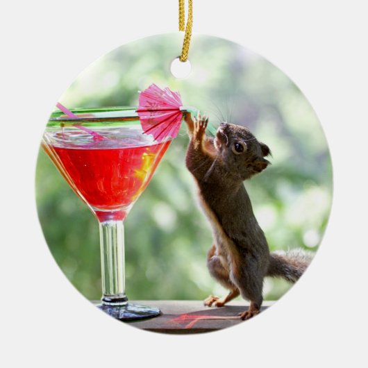 Dekhoorn Drink cocktail Keramisch Ornament (Voorkant)