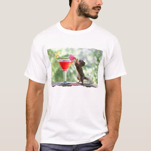 Dekhoorn Drink cocktail T-shirt (Voorkant)