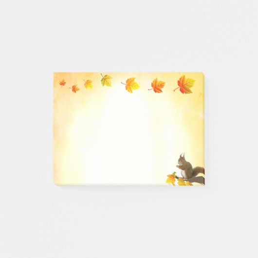 Dekhoorn en bladeren na de sluiting post-it® notes (Voorkant)