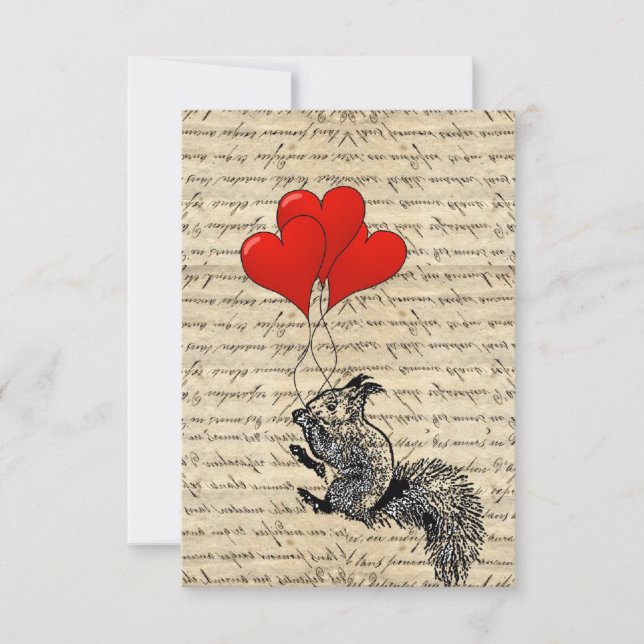 Dekhoorn en hartballonnen (Voorkant)