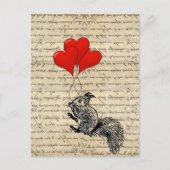 Dekhoorn en hartballonnen briefkaart (Voorkant)