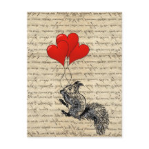 Dekhoorn en hartballonnen