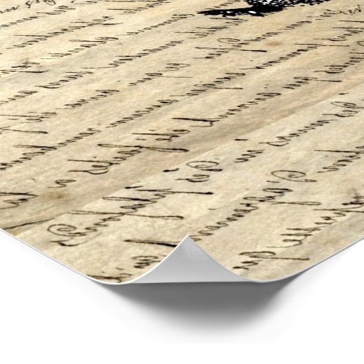 Dekhoorn en hartballonnen poster (Hoek)