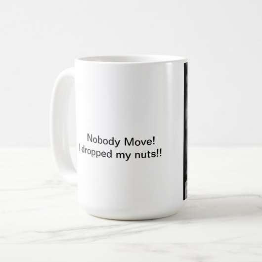 Dekhoorn en noten koffiemok (Voorkant links)