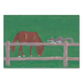 Dekhoorn- en paardenleeskaarten voor volwassenen kaart