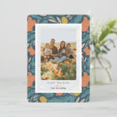 Dekhoorn en Pinecone kerstfeestdag - Fotokaart Kaart (Staand voorkant)