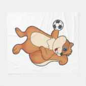 Dekhoorn Handbalspeler Handball Fleece Deken (Voorkant (Horizontaal))