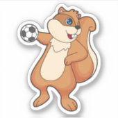Dekhoorn Handbalspeler Handball Sticker (Voorkant)