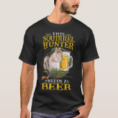 Dekhoorn jachteekhoorn en biervierkant t-shirt (Voorkant)