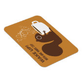 Dekhoorn Koffie Lover wakker | Aangepaste tekst Magneet (Rechterzijde)