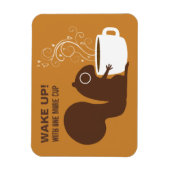 Dekhoorn Koffie Lover wakker | Aangepaste tekst Magneet (Verticaal)