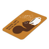 Dekhoorn Koffie Lover wakker | Aangepaste tekst Magneet (Linkerzijde)