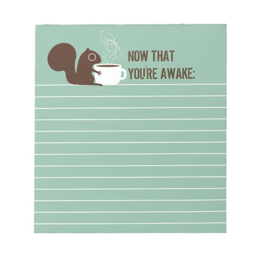 Dekhoornkoffie met  tekst notitieblok (Voorkant)