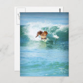 Dekhoornsurfer op het Zee Briefkaart (Voorkant / Achterkant)