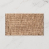 Dekkaartsjablonen voor Burlap afdrukken Visitekaartje (Achterkant)